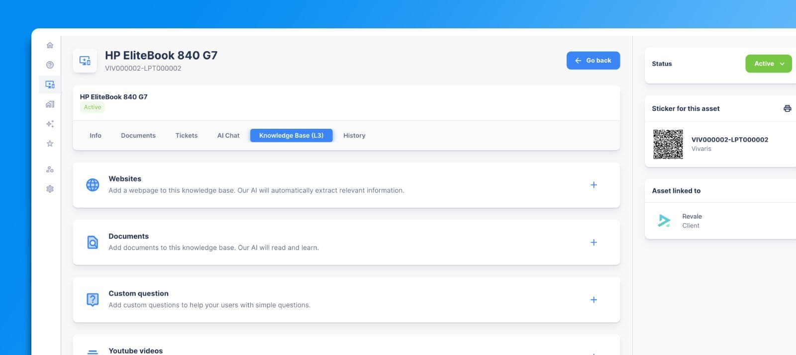 Almitee asset knowledge base